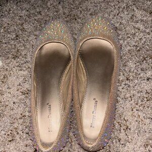 Pierre Dumas Gold Sparkle Women's Flats